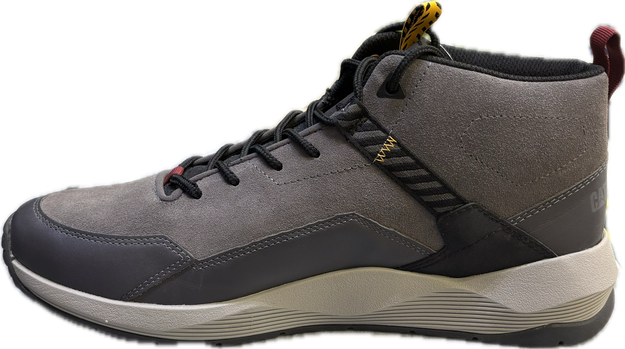 Caterpillar Commute Grey کفش برند طوسی مقاوم با زیره ضدلغزش، مناسب پیاده‌روی شهری